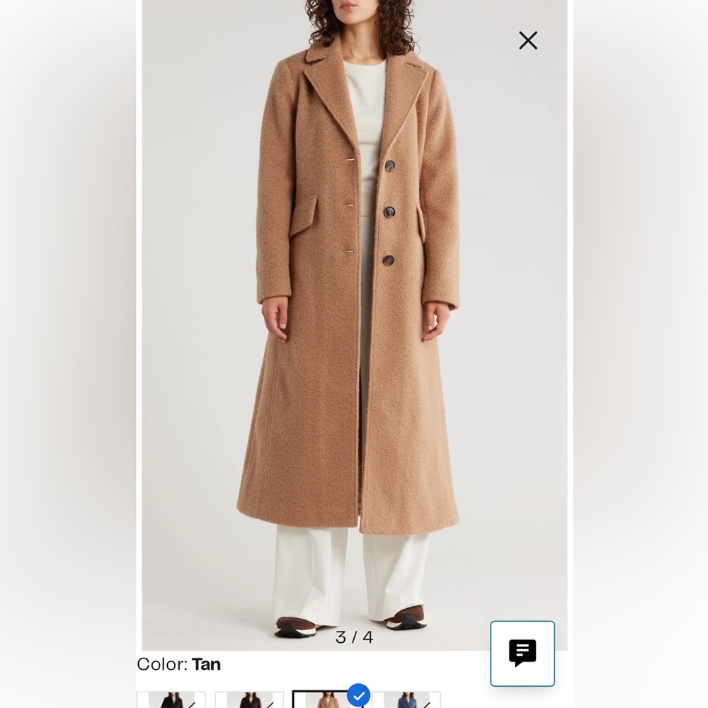 New women’s camel BCBGMaxAzria Coat size small